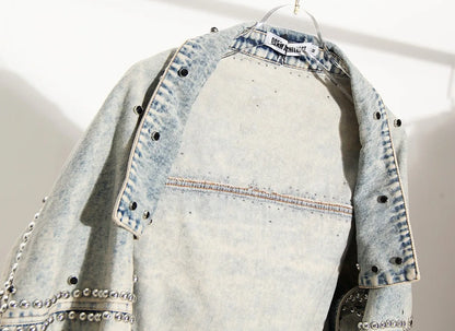 Short Denim Coat Women Y2k Cotton Spring Autumn Ropa Jeans Punk Gothic Bomber Jacket Windbreaker Vintage Jackets Streetwear