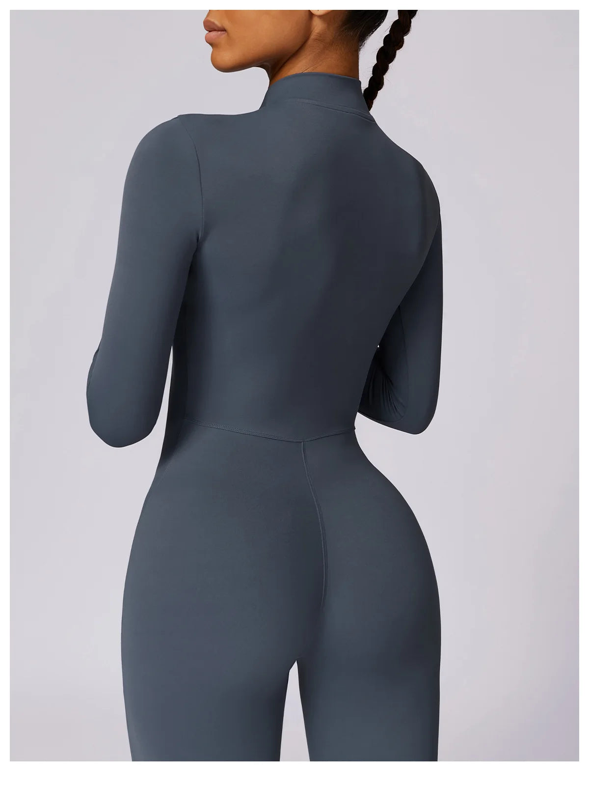 Customized LOGO women's zipper long-sleeved yoga onesie high-intensity fitness sports onesie tights