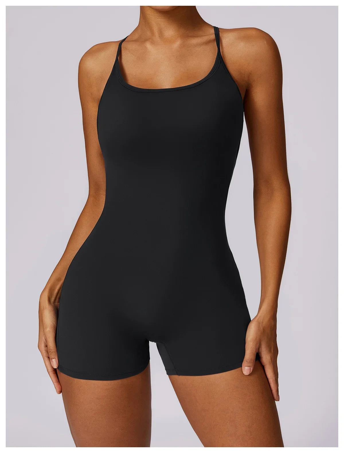 Custom LOGO women's clothing quick-drying nude sports onesie casual running fitness tight back yoga clothing