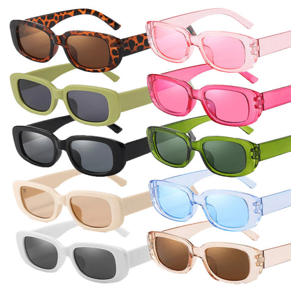 10-80Pcs Retro Rectangle Frame Sunglasses Hen Party Sunglasses Y2K Fashion Sunglasses for Woman Man Party Birthday Photograph