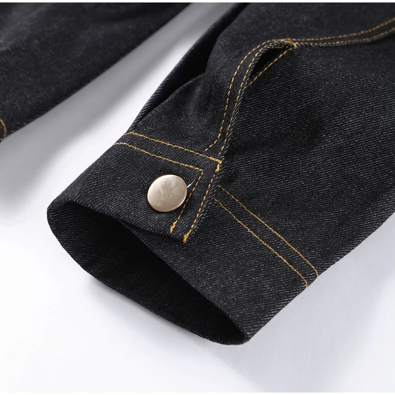 Street Vintage Denim Pants Sets Women Slim Long Sleeve Lapel Single Breasted Jacket Straight Trousers 2025 Spring Lady Outfits