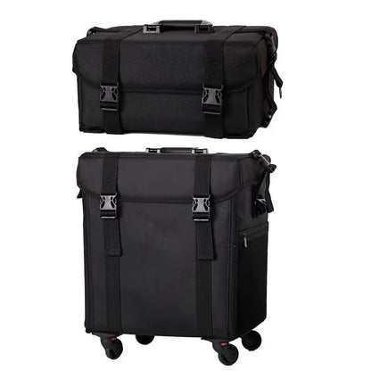 Multifunction Rolling Luggage Sets Spinner Multi-layer Trolley Suitcase with Wheels Women Oxford professional Cosmetic Case