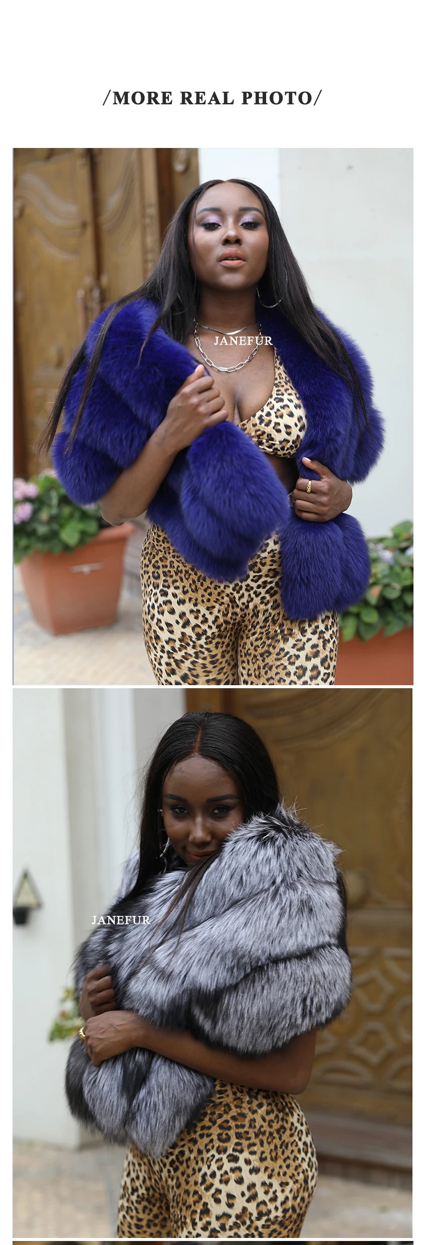 JANEFUR Real Fox Fur Shawl Poncho Women 2023 Luxury Elegant Wedding Bridal Formal Party Warm Winter Natural Fur Cape Coat