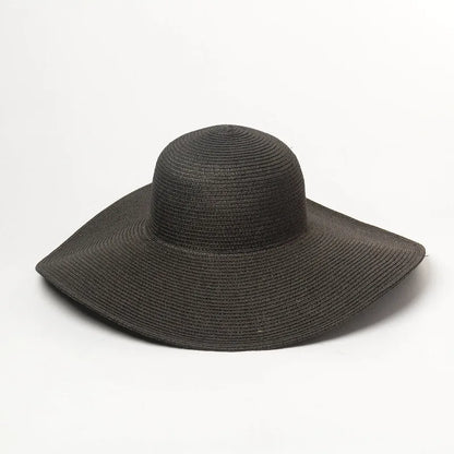 Summer Simple Floppy Sun Hat Women Wide Brim Beach Hat Girls Seaside Travel Foldable Straw Hat Sunscreen UV Protection Lady Cap