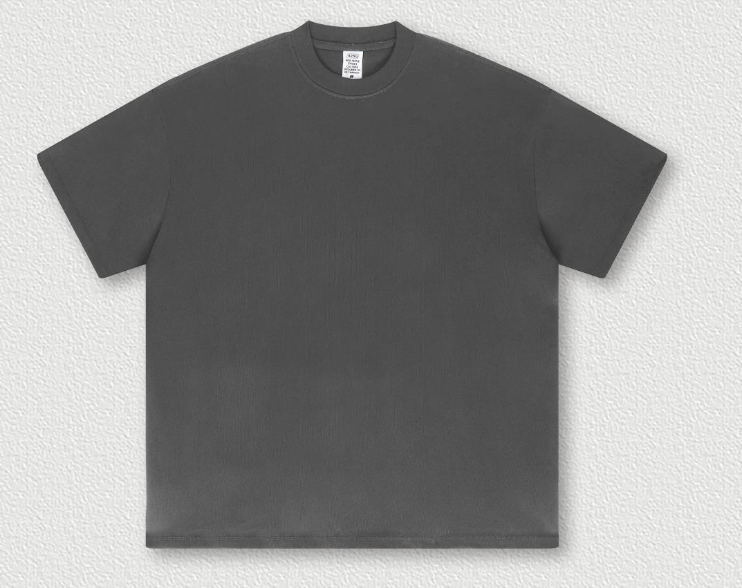 Custom LOGO men's and women's couples shirt 425G heavy cotton t-shirt loose youth fashion short-sleeved high-quality top