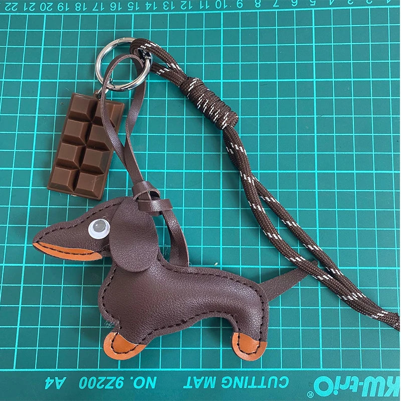 Braided Rope Bag Pendant High-grade Keychain Pendant Ruth's Same Style Dachshund Pendant Suitable For Phone Bag Accessories