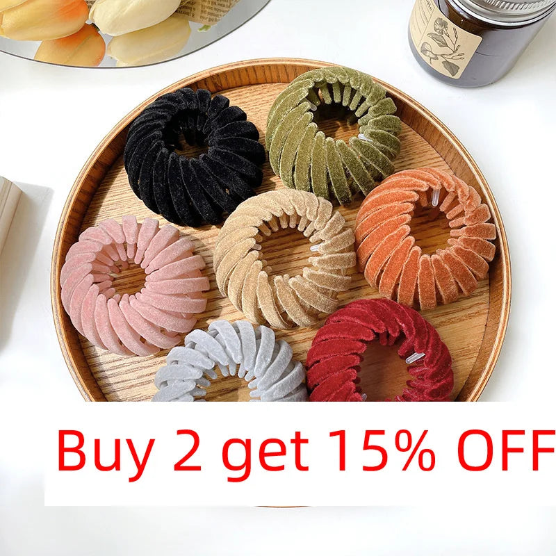 2021 Women Hair Device Big Hair Claw Clips Bird's Nest Hairpin Korean Bun Hair Disk Ponytail Solid Curler Headwear Accessories