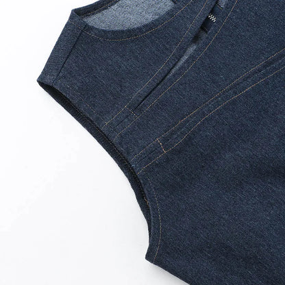 Women's Sleeveless Round Neck Vest Summer Solid Color Hollow Slim Vest Top Fashion Sexy Streetwear Women's Slim Vest Top