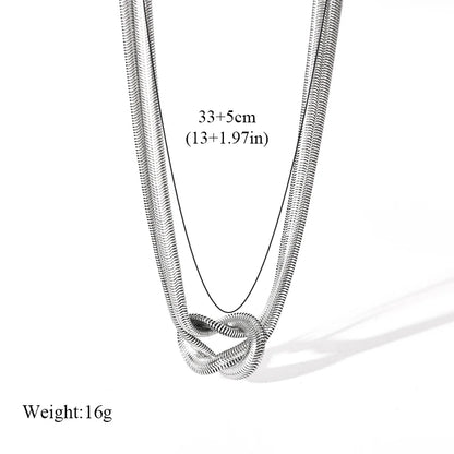 EILIECK 316L Stainless Steel Gold Silver Color Thick Chain Necklace For Women Fashion Cuban Neck Chain Waterproof Jewelry Gift