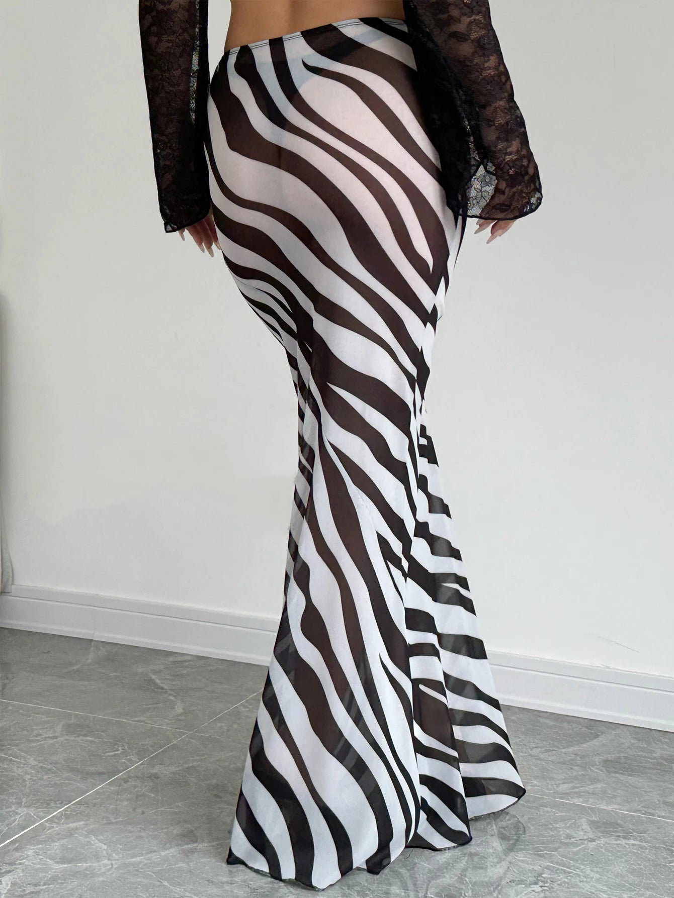 Dulzura Sexy Elegant Skirt Leopard Printed Maxi Women Skirts 2024 Lady Y2K Clothes Office Club Party Casual Streetwear Wholesale