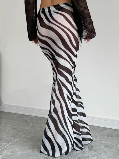 Dulzura Sexy Elegant Skirt Leopard Printed Maxi Women Skirts 2024 Lady Y2K Clothes Office Club Party Casual Streetwear Wholesale