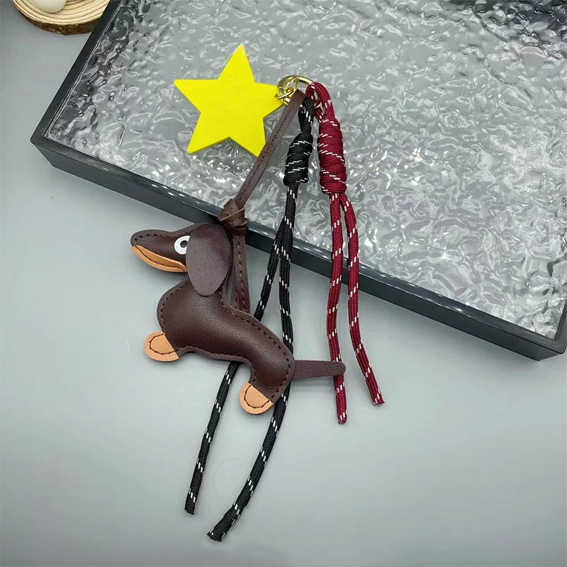 Braided Rope Bag Pendant High-grade Keychain Pendant Ruth's Same Style Dachshund Pendant Suitable For Phone Bag Accessories