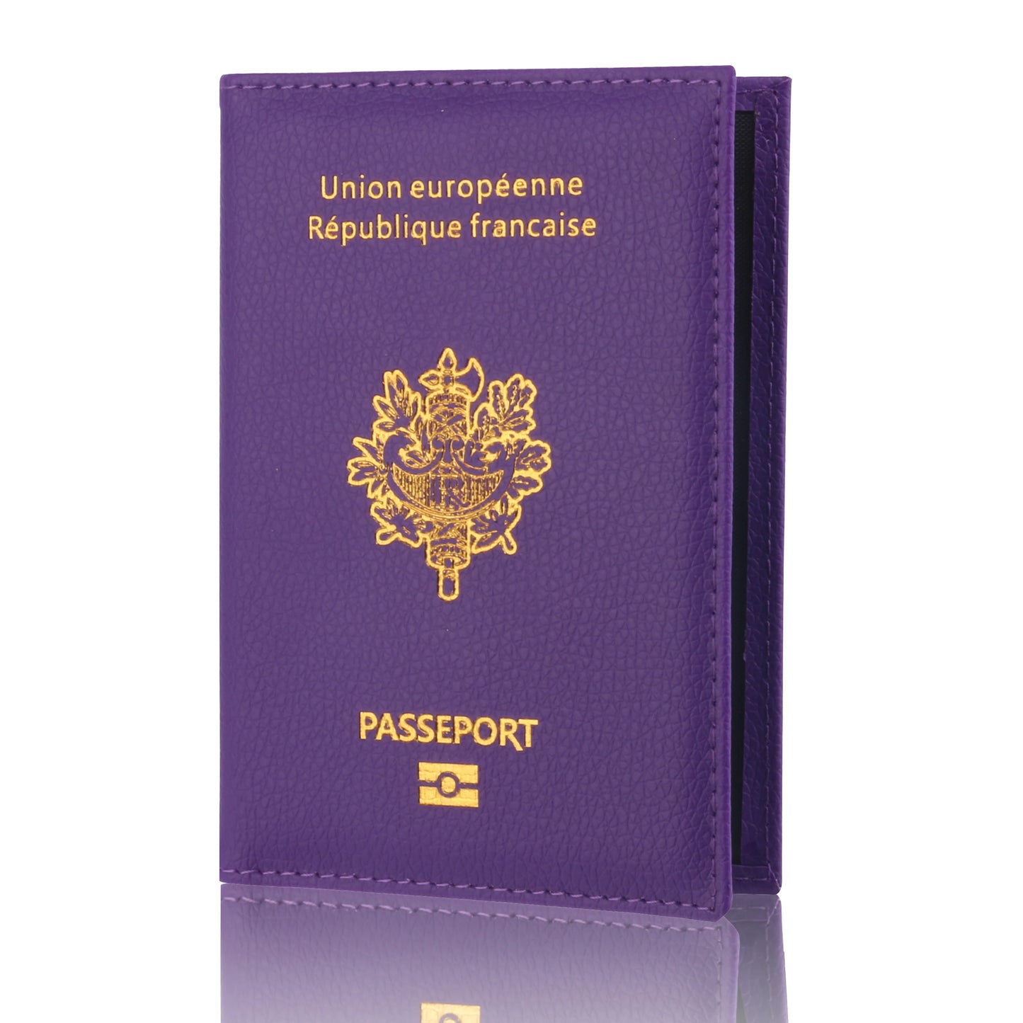 France Travel Passport Holder Case, Leather Fashion French Passport Cover Case Wallet for Men Women