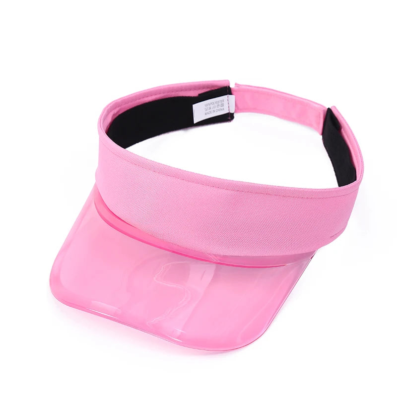 Parent-child Sun Visor Hats Mom's Son Daughter Plastic PVC Visor Caps Outdoor Sport Bicycle Sunshade Hat for Women