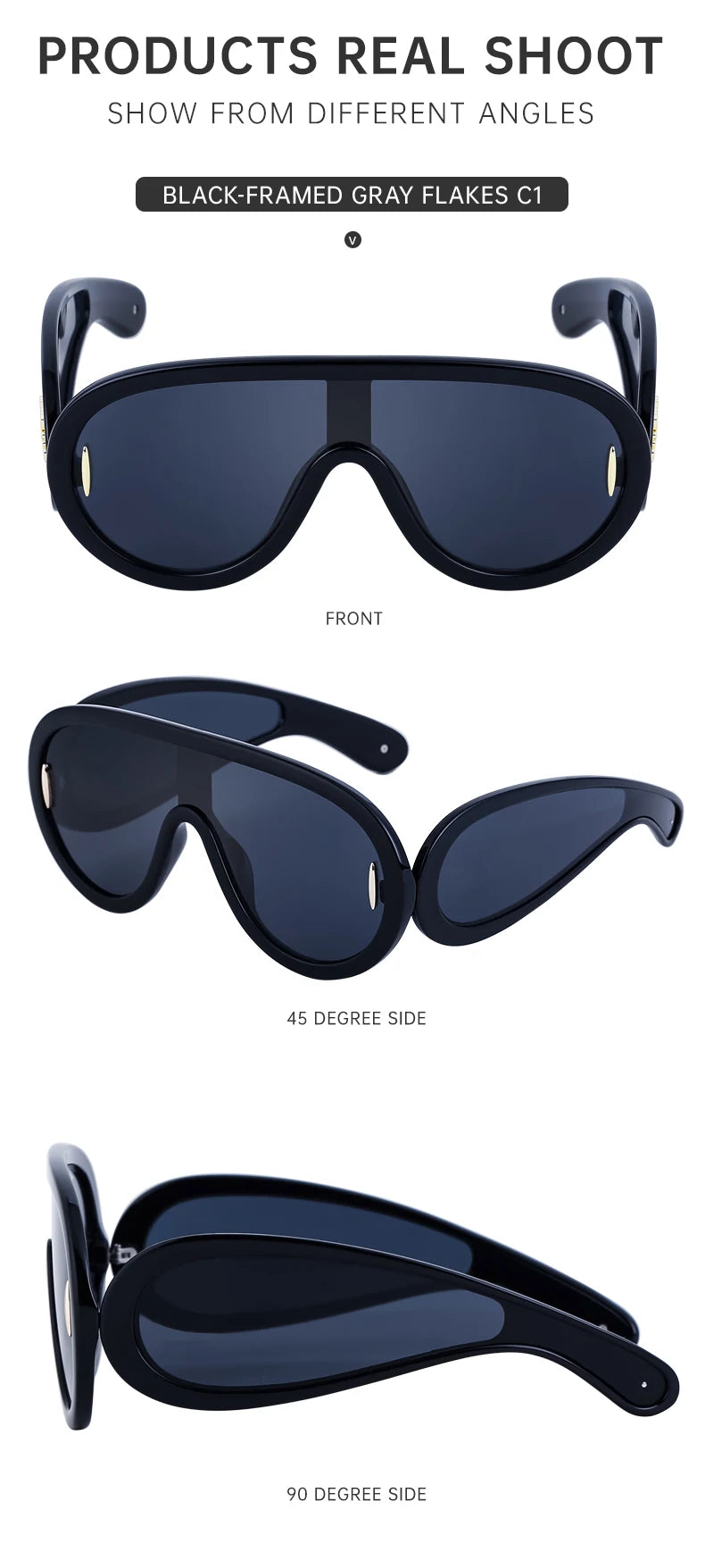 Oversized Wave Mask One-Piece Sunglasses Women Y2K Punk Sports Sun Glasses for Lady 2025 Luxury Brand Steampunk Eyewear Goggle