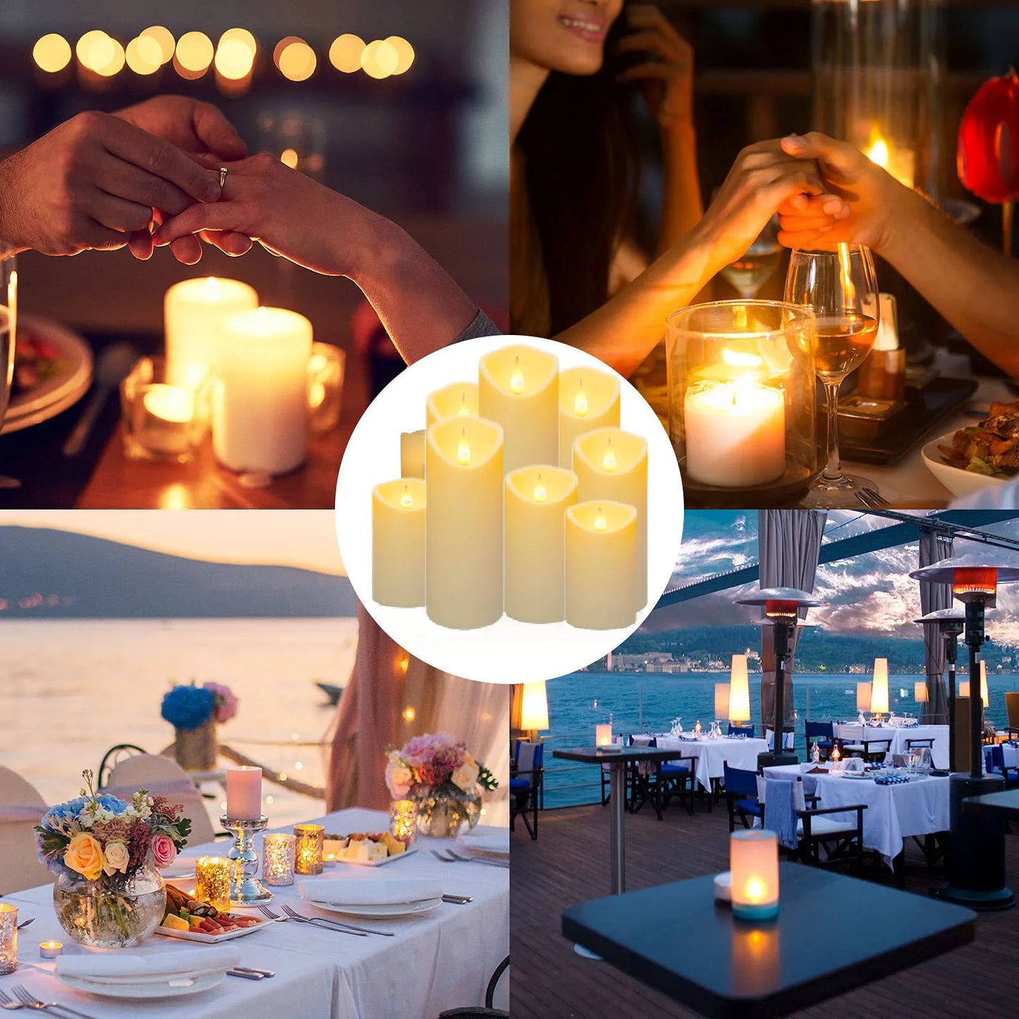 10-160Pcs Flickering Wedding Decor Candles Birthday Flameless Candle Concert LED Candles Battery Operated Electronic Candles
