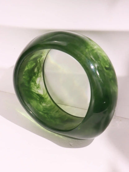 Blue Twisted Irregular Square Round Summer Resin Bracelet for Women Girl Party Jewelry HUANZHI 2025 NEW INS
