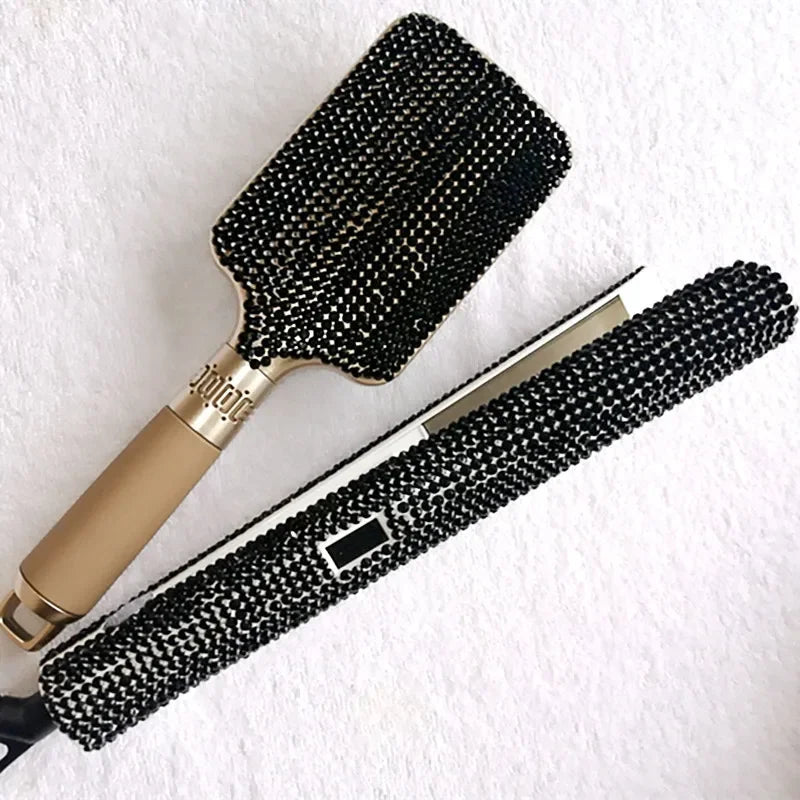 Diamond Embedded Hair Straightening Iron Beauty Salon Tool Accessories Women's Hair Care Makeup Tools New Arrival