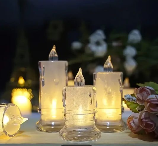 3PCS LED Candle Lanterns with Battery, Perfect for Family Dinners, Weddings, Birthdays, Valentine’s Day, and Bedroom Decoratio