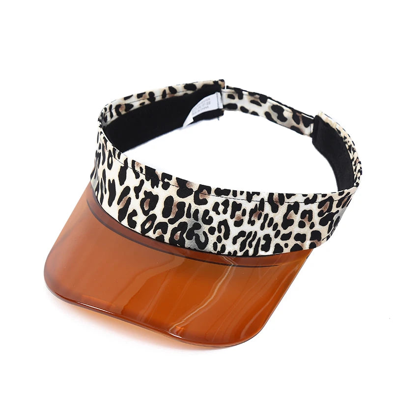Parent-child Sun Visor Hats Mom's Son Daughter Plastic PVC Visor Caps Outdoor Sport Bicycle Sunshade Hat for Women
