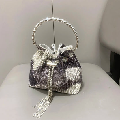 purses and handbags bags for women luxury Designer bucket clutch purse evening banquet bag Crystal rhinestone shoulder bags