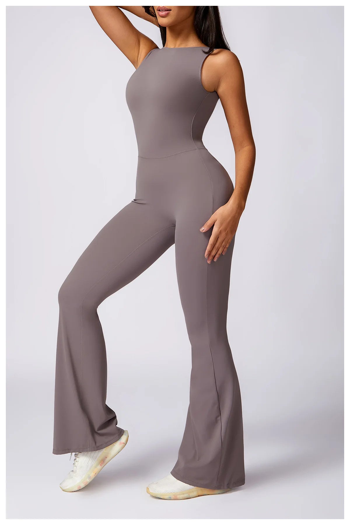 Customized LOGO women's peach hip lift sports yoga onesie casual micro-pull fitness back yoga clothes