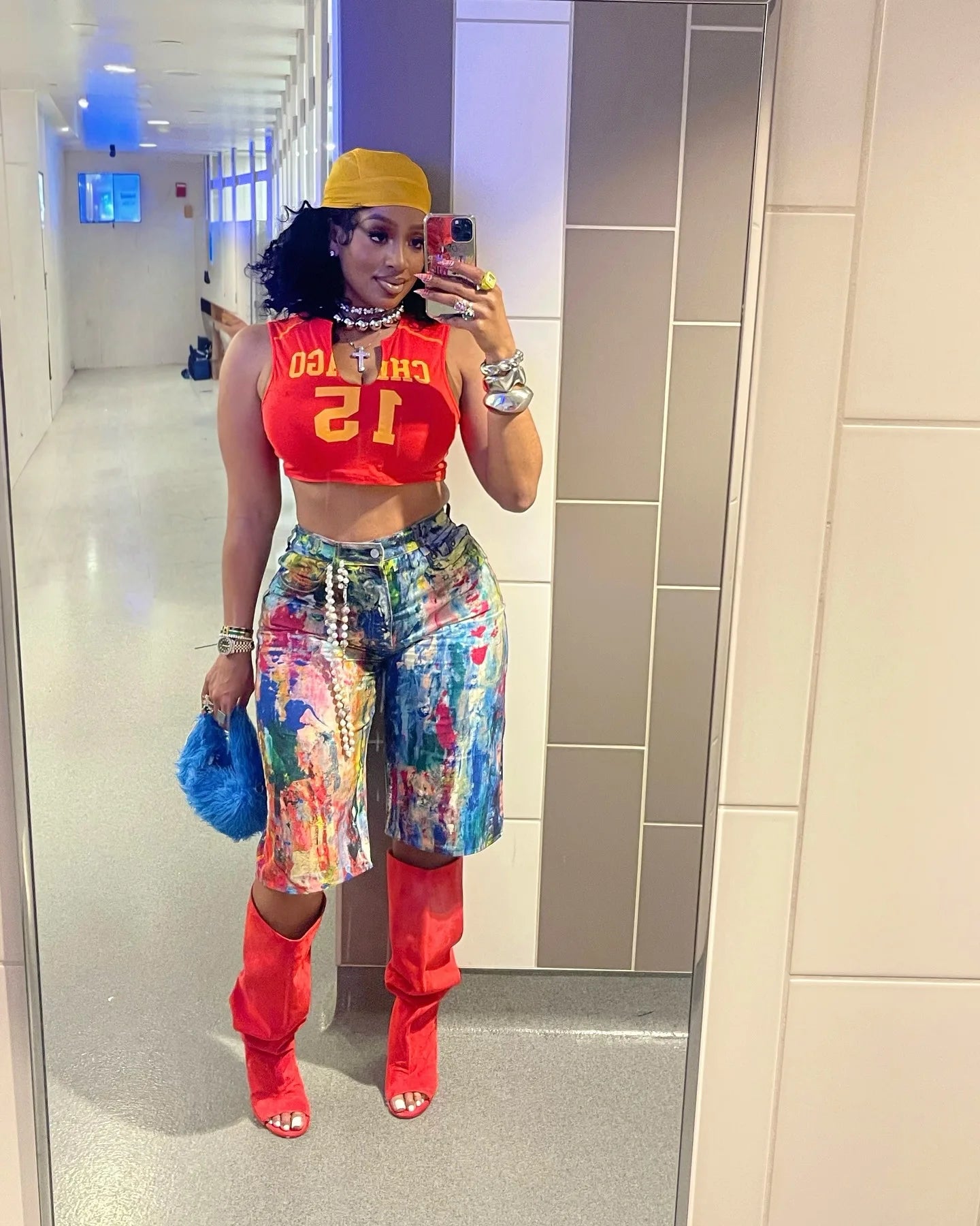2025 Summer New Women's Pockets Graffiti Shorts Hot Casual Polyester Shorts Mid Waist Short Fashion Streetwear Short Pants
