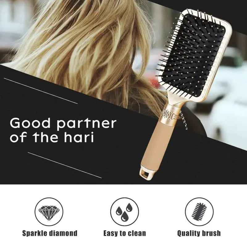 Luxury Bling Crystal Paddle Brush cepillo para cabello escova de cabelo brosse cheveux femme Hairdressing Styling Tools