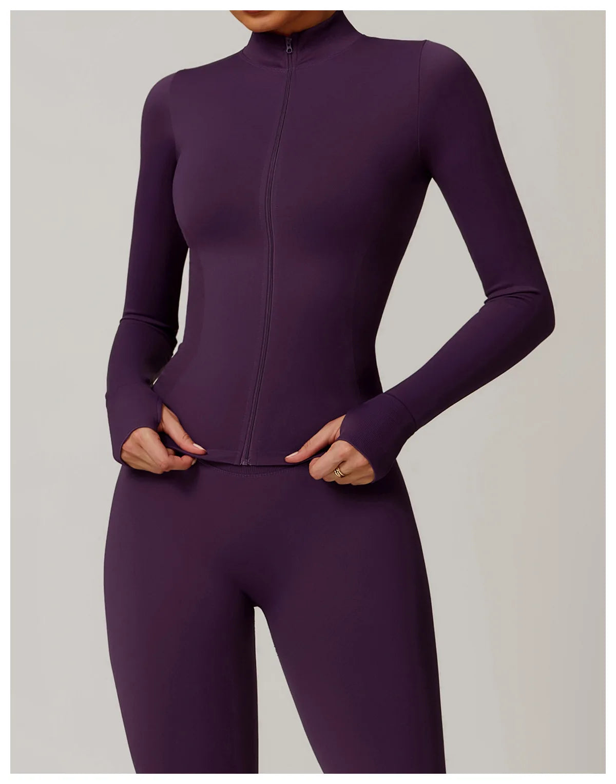 Customized LOGO women's seamless stand-up collar zipper yoga clothes jacket windproof slim top sports running jacket jacket