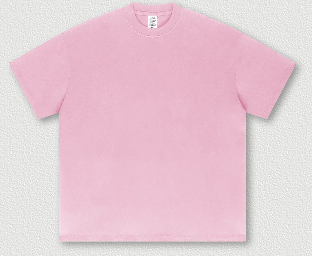 Custom LOGO men's and women's couples shirt 425G heavy cotton t-shirt loose youth fashion short-sleeved high-quality top