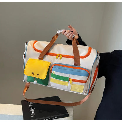 Travel Bag, Duffel Bag Cosmetics Bag, Professional Fitness Bag, Yoga Swimming Training Backpack, Satchel Shoulder Crossbody Tote Bag, Suitable for Men and Women