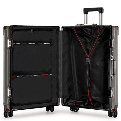 New Trolley Case, Boarding Case, Suitcase, 20inch, 22inch, 24inch, 26inch, Universal Wheels, Password Lock, Aluminum Frame Suitcase
