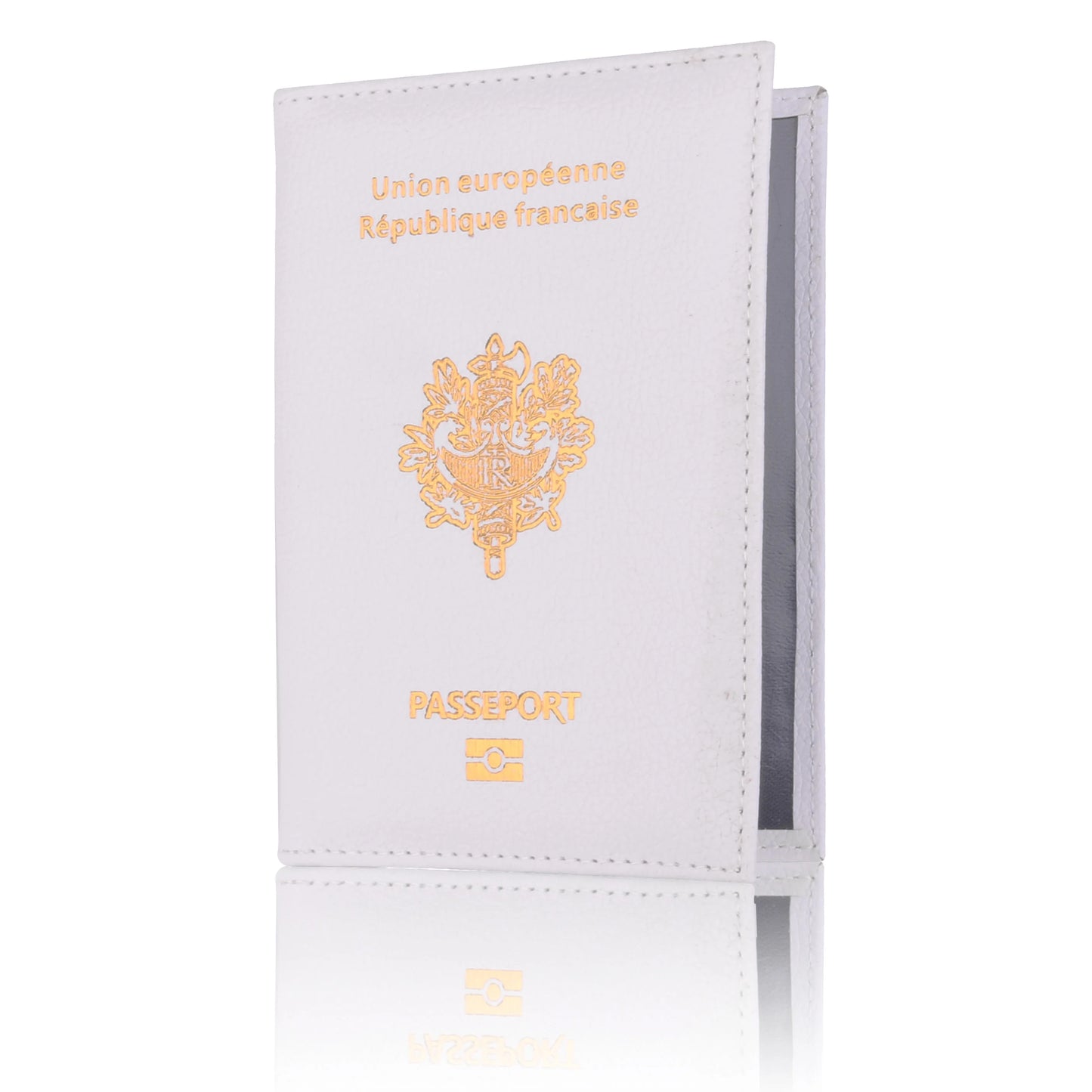 France Travel Passport Holder Case, Leather Fashion French Passport Cover Case Wallet for Men Women