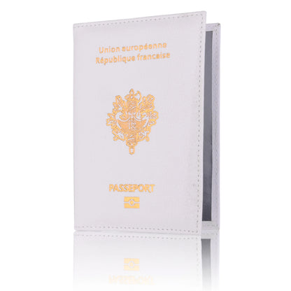 France Travel Passport Holder Case, Leather Fashion French Passport Cover Case Wallet for Men Women