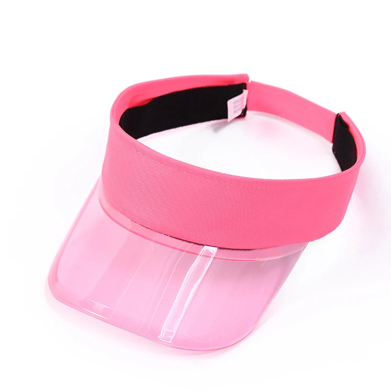 Parent-child Sun Visor Hats Mom's Son Daughter Plastic PVC Visor Caps Outdoor Sport Bicycle Sunshade Hat for Women