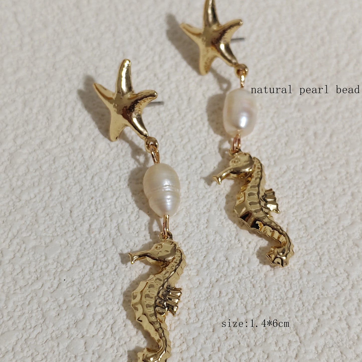 Golden Elastic Starfish Bracelet&Bangle Beach Jewelry For Women Girl