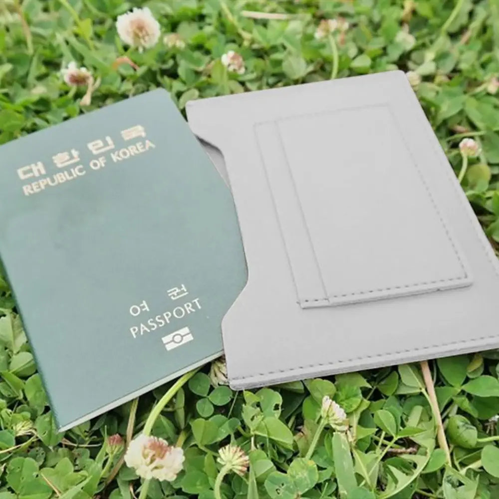 Portable Multicolor Passport Cover Multi-slots Waterproof Card Holder Large Capacity PU Passport Bag Unisex
