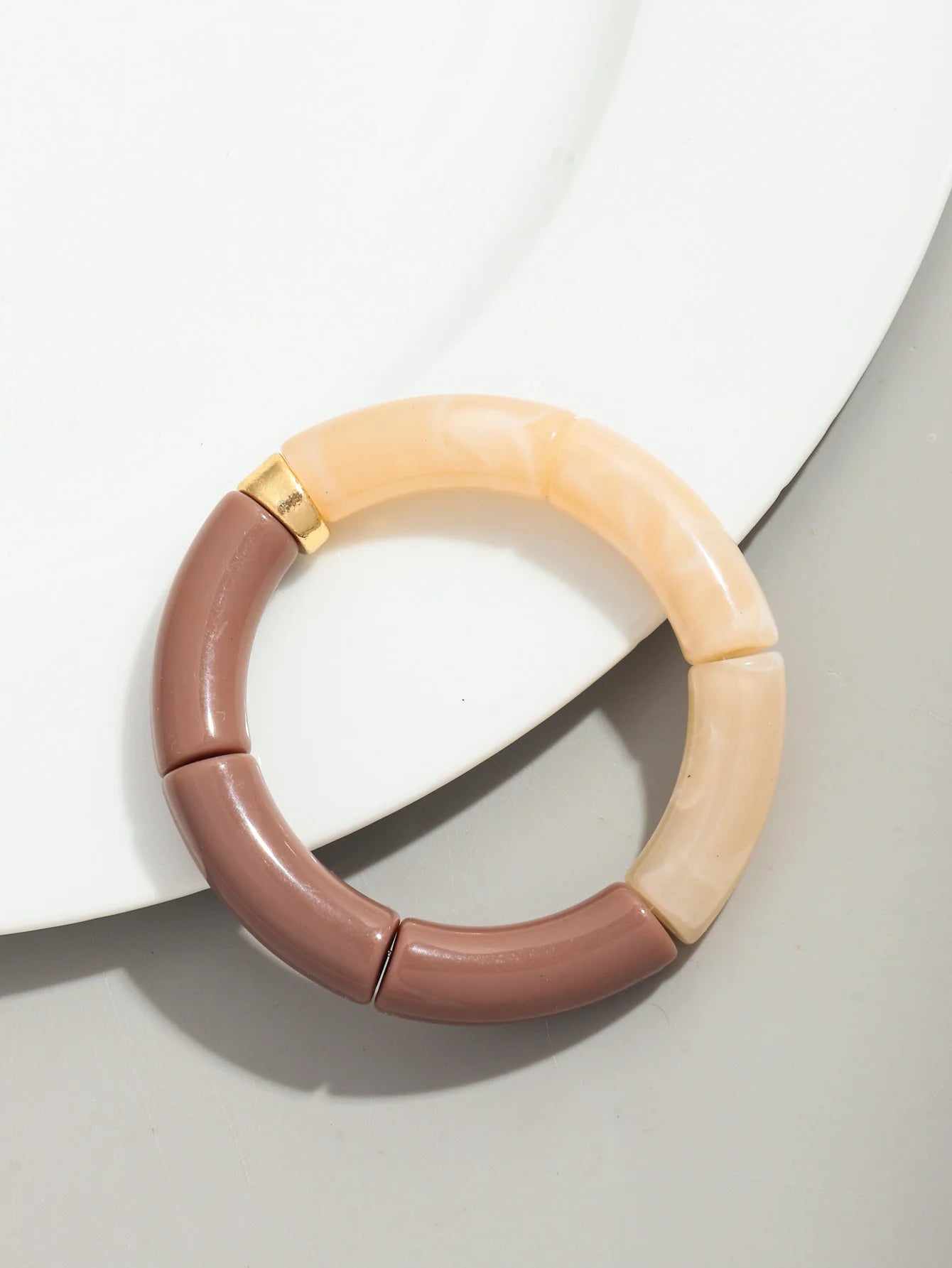 Bohomia New Acrylic Chunky Bamboo Stackable Bracelet for Women Boho Elastic Colorful Tube Beads Braceletes 2025 Fashion Jewelry
