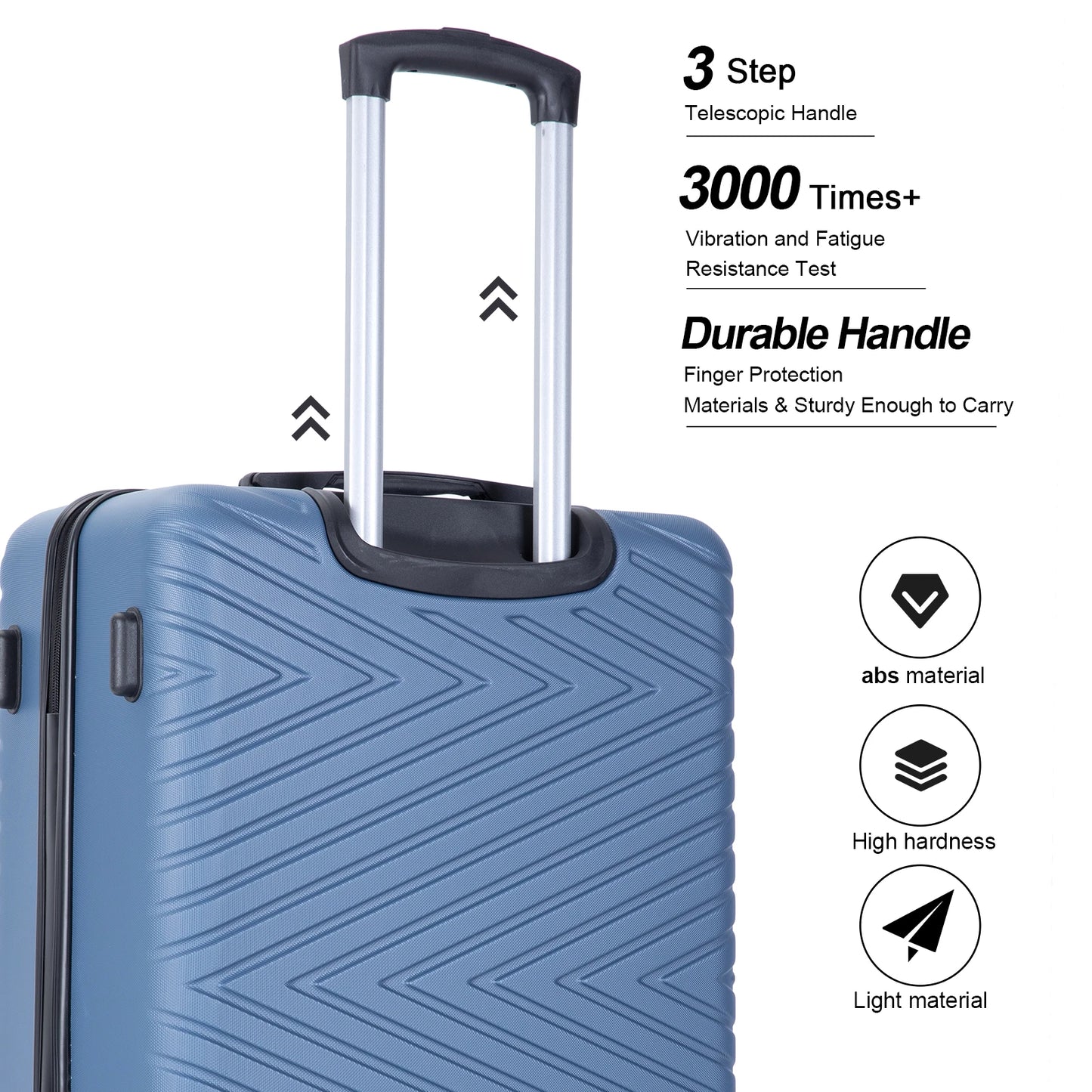 Travelhouse Luggage set 4-Piece ABS Suitcase With Spinner Wheels,24 Inch and 28 Inch with TSA Lock,16,20 inche Carry on Luggage
