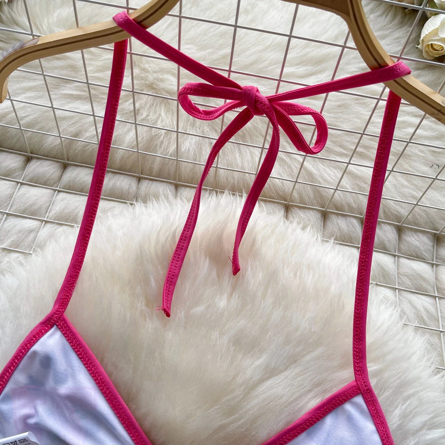 SINGREINY Leopard Bikini Hotsweet Three Piece Set Halter Bra+Slim Shorts+Mini Briefs 2024 Women Lace-Up Backless Sexy Suits