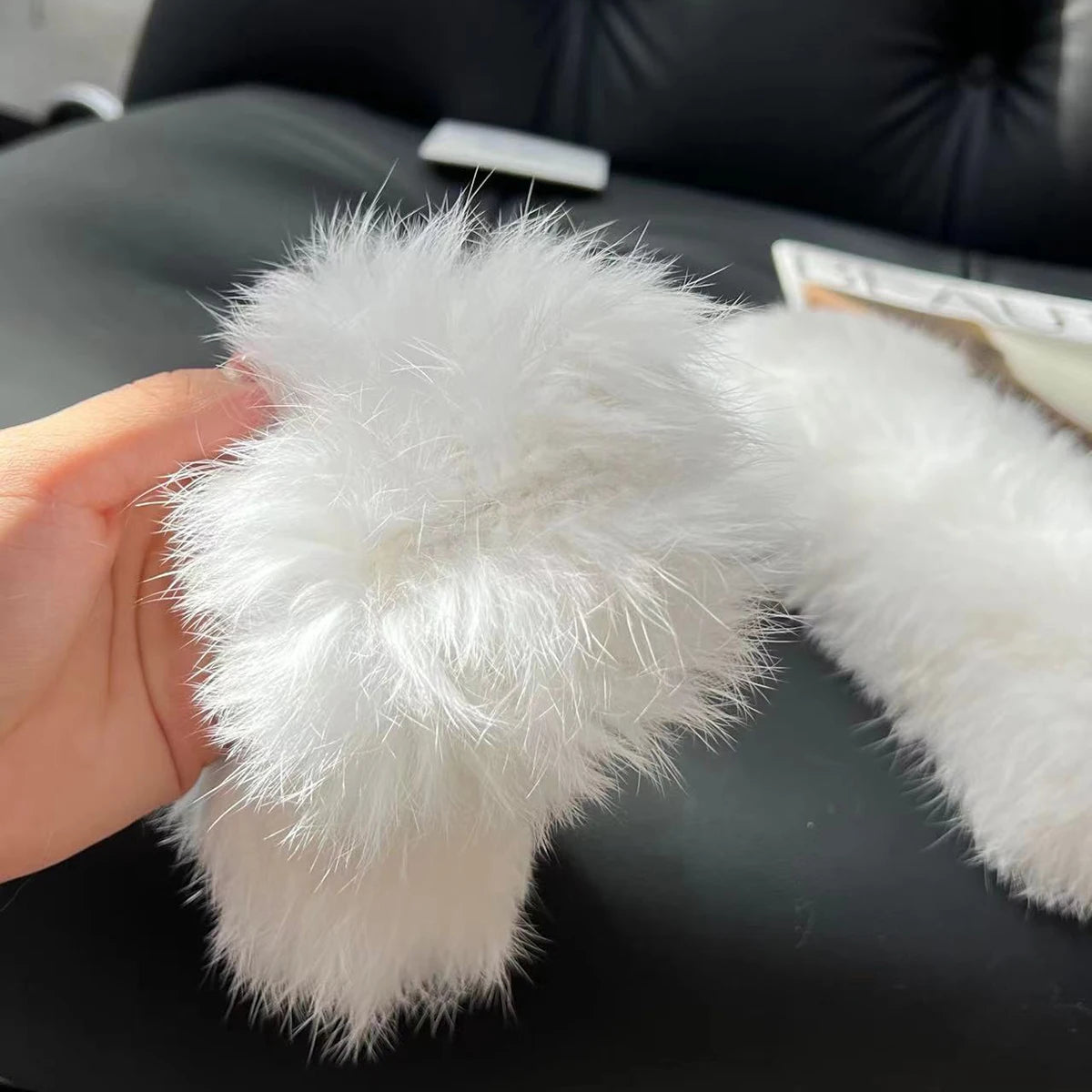 Hot Sale Winter Real Fur Golve Women Outdoor Warm 100% Natural Rabbit Fur Gloves Knit Thick Natural Soft Real Rabbit Fur Mittens