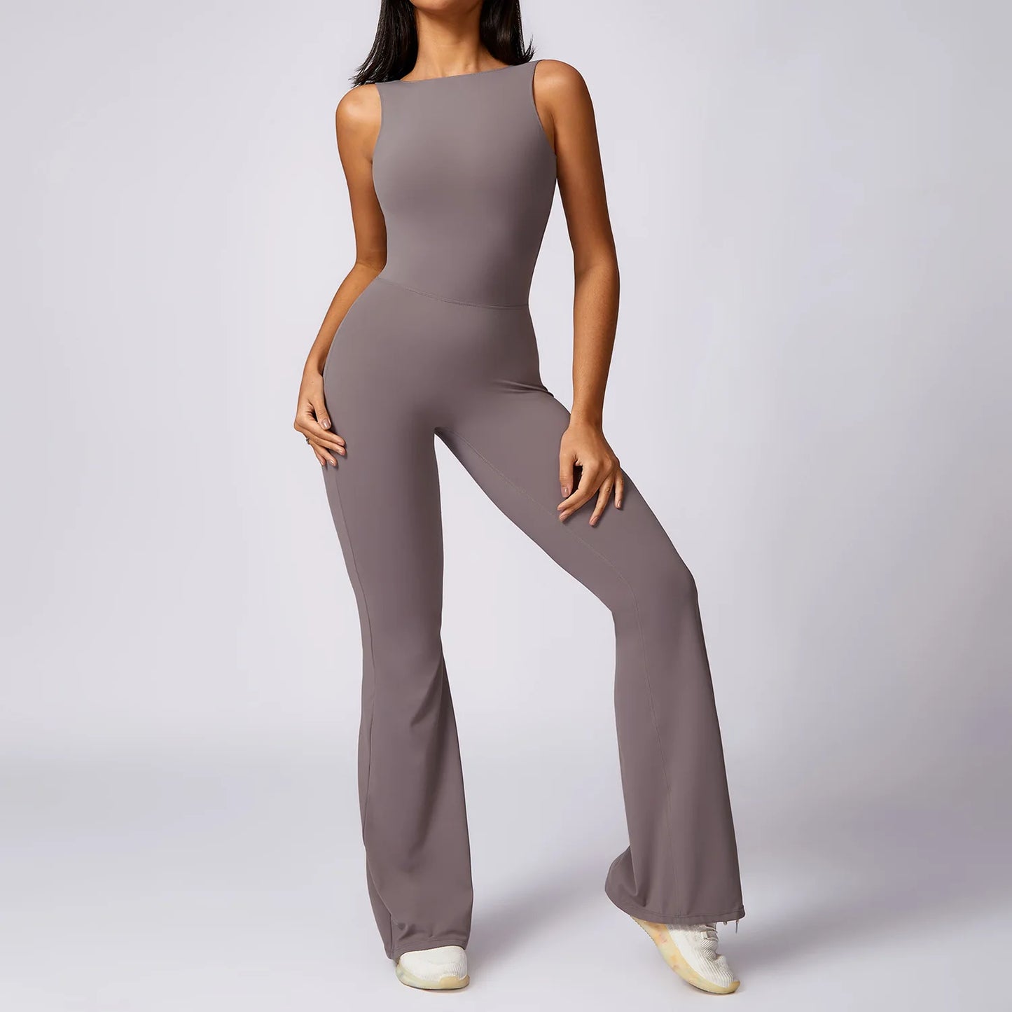 Customized LOGO women's peach hip lift sports yoga onesie casual micro-pull fitness back yoga clothes