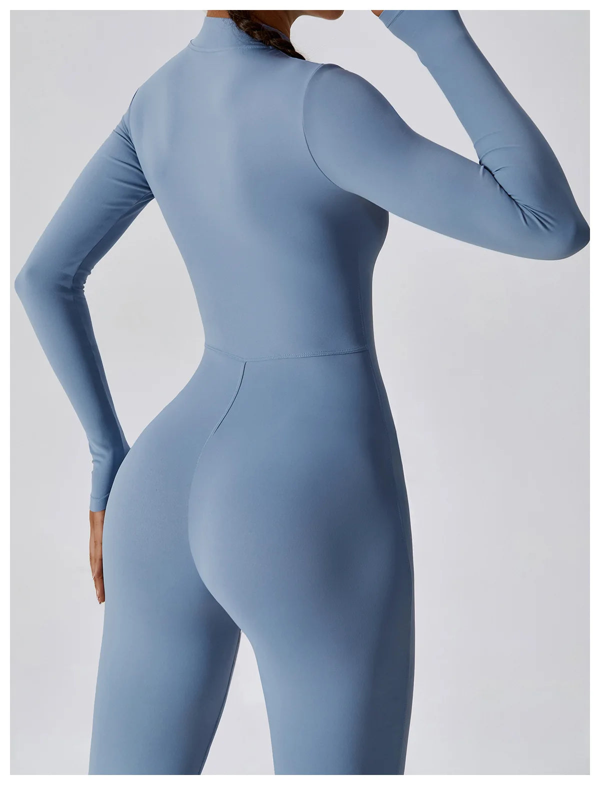 Customized LOGO women's zipper long-sleeved yoga onesie high-intensity fitness sports onesie tights