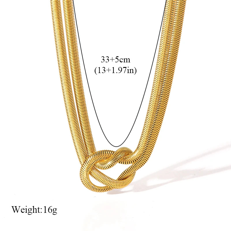 EILIECK 316L Stainless Steel Gold Silver Color Thick Chain Necklace For Women Fashion Cuban Neck Chain Waterproof Jewelry Gift