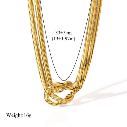 EILIECK 316L Stainless Steel Gold Silver Color Thick Chain Necklace For Women Fashion Cuban Neck Chain Waterproof Jewelry Gift