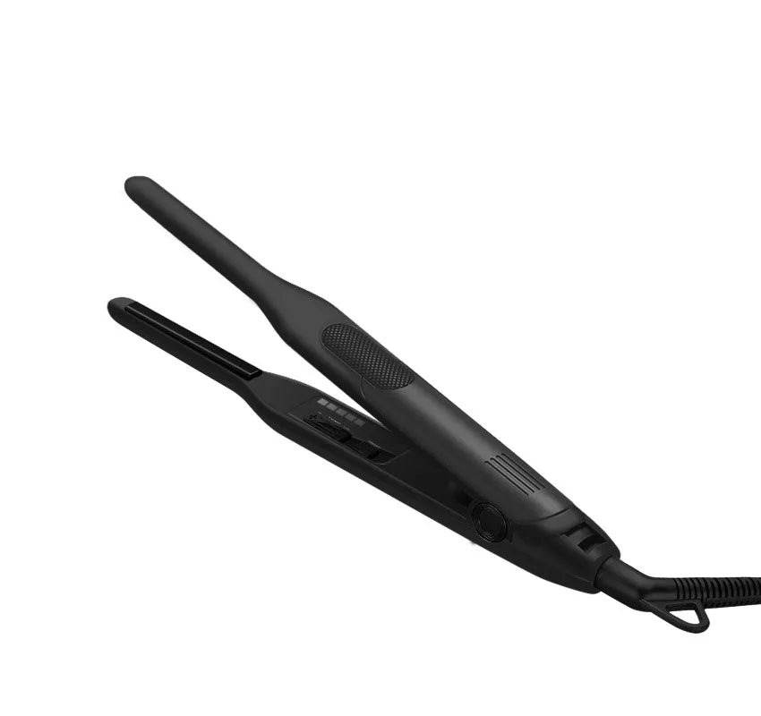 Mini Hair Straightener and Curler With Diamonds 2 in 1 Portable Mini Bangs Flat Iron Tourmaline Plate Flat Iron For Short Hair