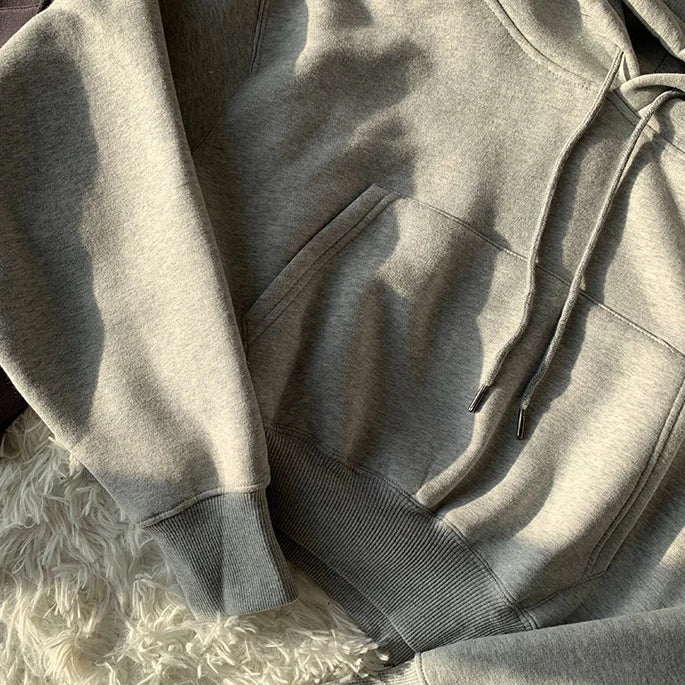 Casual New Fashion Hoodies Suit Women Winter Spring Solid Tracksuit Two Pieces Set Sports Pullover Sweatpants Sweatshirt Mujer