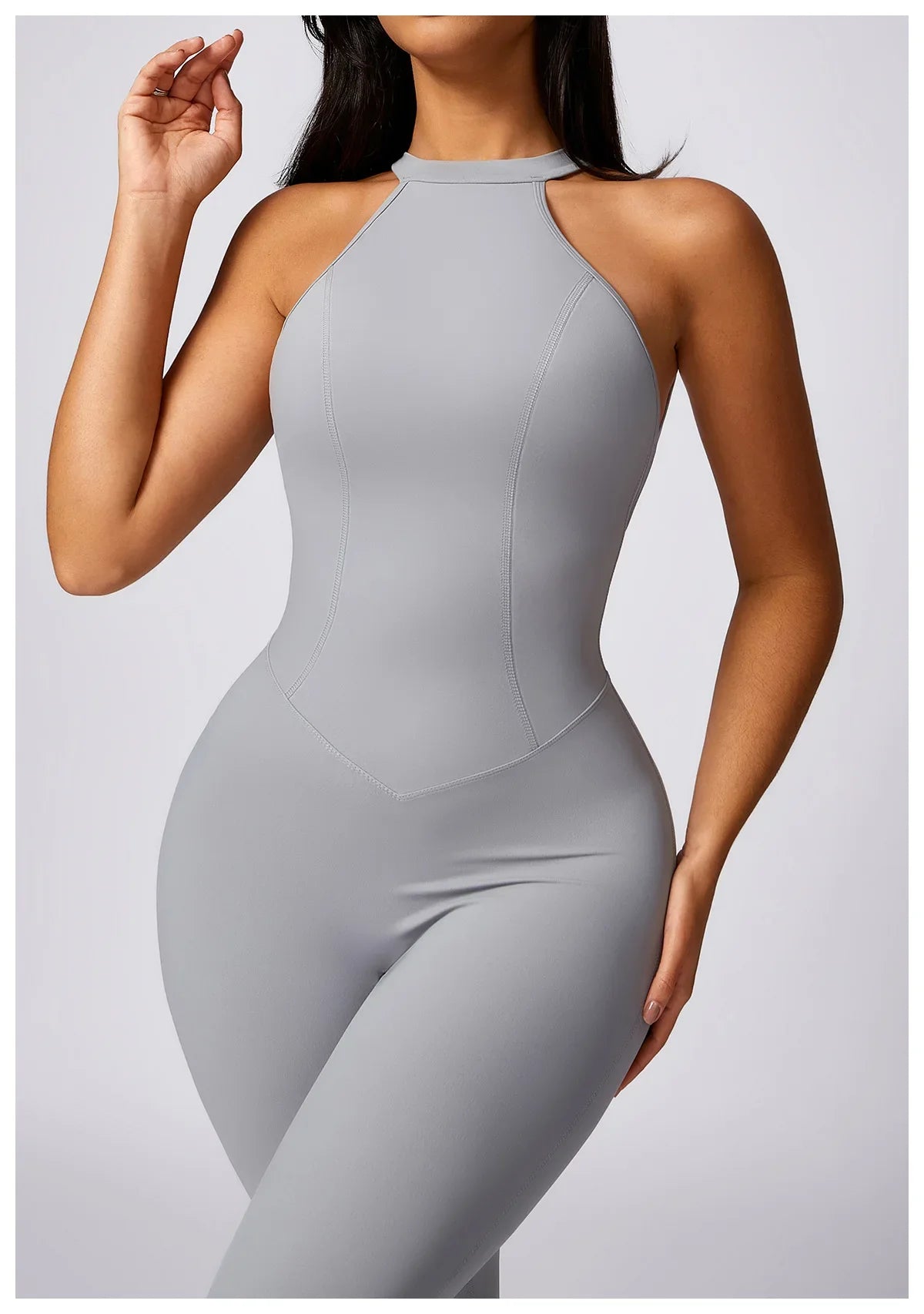 Custom LOGO High Quality Outdoor Jumpsuit Activewear tracksuit women‘s one-piece yoga clothes running tight fitting sportswear