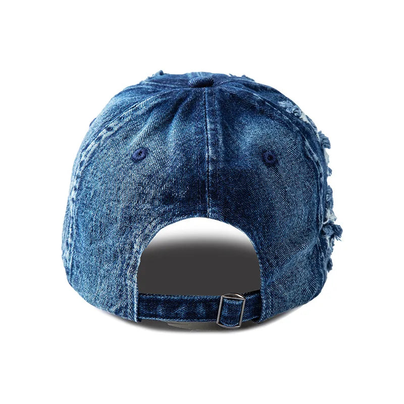 Washed Denim Baseball Cap Women Men Sunshade Breathable Spring Summer Hat Vintage Snapback Cap Female