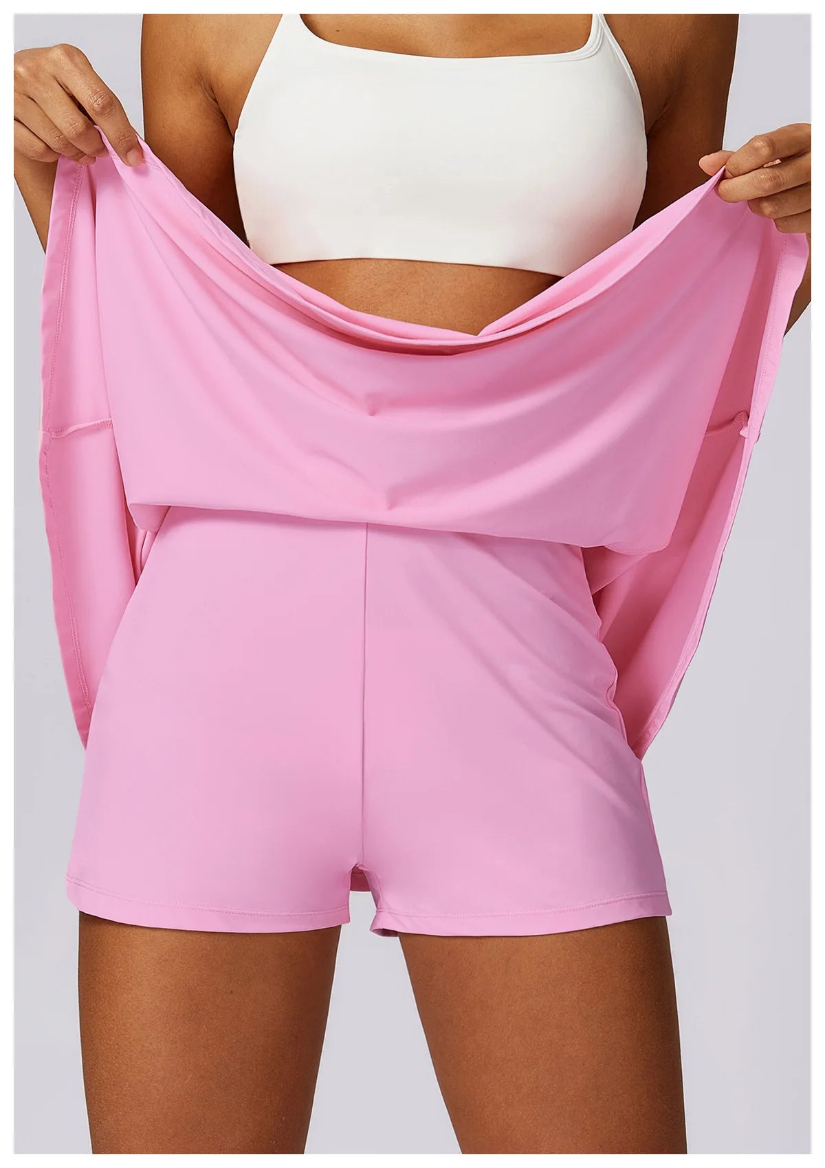 Custom logo summer UV protection sun protection jacket quick drying ice silk running cycling yoga short skirt sports two-piece